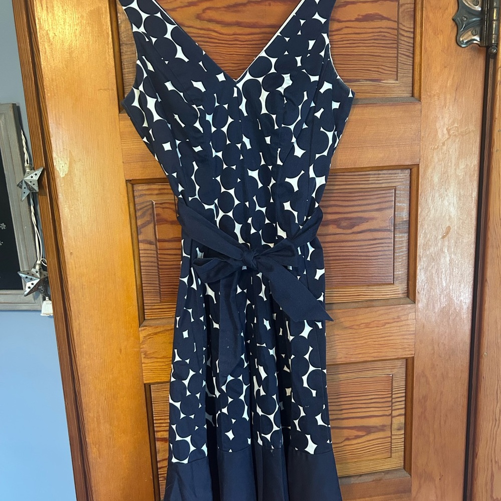 Nine West Black and White Midi Dress